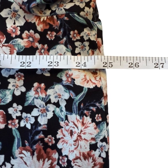 LC Lauren Conrad Button Front Shirt XXL Dark Floral Cottagecore Feminine Office - Picture 7 of 10